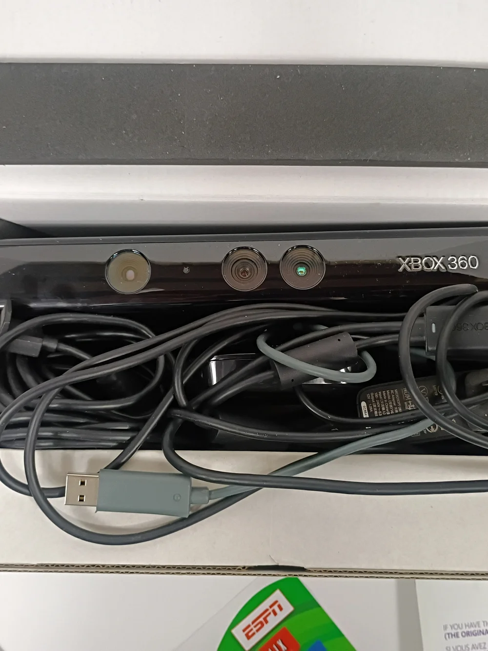 Xbox 360 Kinect Sensor - Black... No Game Only The Kinect